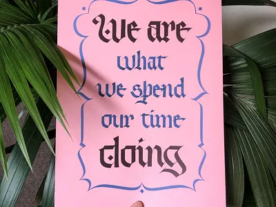 'we are' calligraphy pink version blackletter calligrafia calligraphie calligraphy calligraphy and lettering artist calligraphy design fraktur graphic design illustration logo