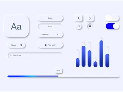 Practice Neumorphism app bars buttons flat icon inputs minimal ux web website