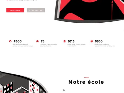 Landing-page, Auto-école Lormont car drive driver drivers driving learn logo ui