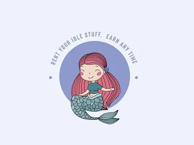 Mermaid branding design icon illustration logo minimal ui vector