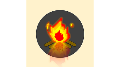 Fire animation art design icon illustration illustrator logo vector