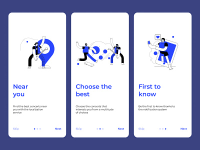 Onboarding Concert Mobile App 023 app app design application blush concert dailyui design designer illustration interface interfacedesign onboard onboarding illustration onboarding screen onboarding ui steps ui uidesign ux