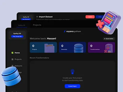 Voyance gotham 3d blender blender 3d dashboard design gotham icon invite nigeria omni typography ui ux web