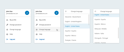 Language selector language select selector ui ux uxui