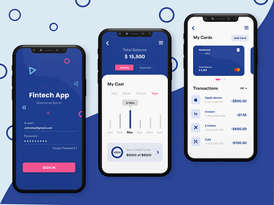 Finance - Mobile app analytics app design application bank banking app card chart clean currency finance financial app fintech fintech app interface mobile money transaction ui ux wallet