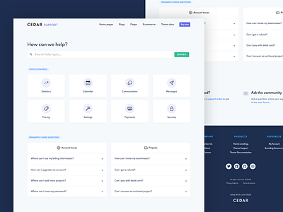 Customer help center bootstrap branding css design icon theme ui ux web website