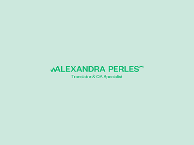 Alexandra Perles brand concept design identity logo logotype translator type typography