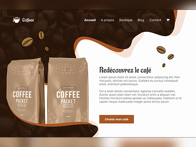 Coffee Hero Section ☕️ graphic design ui