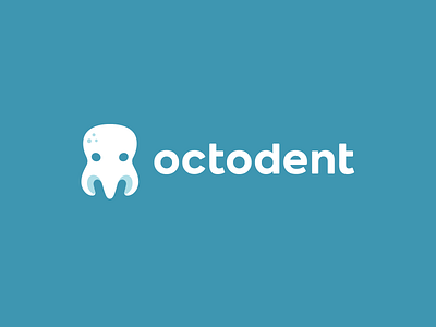 octodent brand identity branding children clever creative cute dent dental dentist flat fun kids kreatank logo mascot medical octopus playful smart tooth