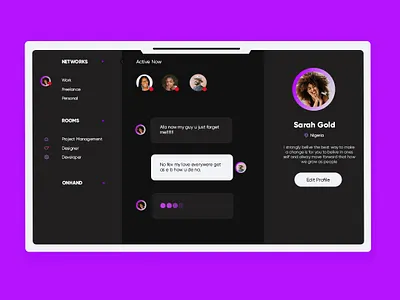 Social chat app app ui ux web
