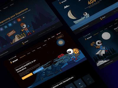 Deviantcoin.io Concept crypto cryptocurrency design designconvert.io deviantart deviantcoin illustration ui uidesign uxdesign web website website concept website design