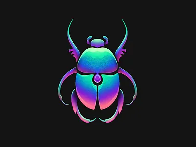 Scarab beetle bug colorful grain illustration insect iridescent procreate scarab texture