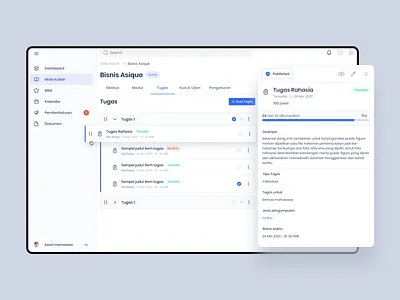 Learning Management System Design classroom dashboard app dashboard ui data data visualization design saas saas design saas website ui