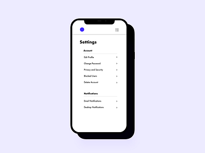 Daily UI 07: Settings daily ui 07 dailyui dailyuichallenge design ui ux webdesign