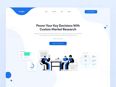 Starlight Landing Page agency clean desktop figma flat home homepage illustration infographics landing landing page minimalist responsive ui ux web design webflow website
