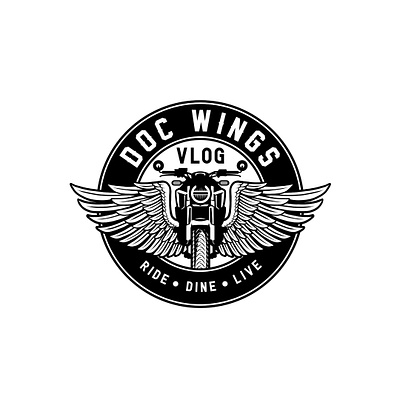 Doc Wings Vlog icon illustrator logo logo design logo designer logodesign logos logotype vector
