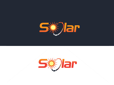 Solar Branding Logo branding design flat logo solar logo vector