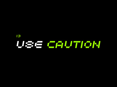 Experimental Typeface caution font tech type design typeface typography
