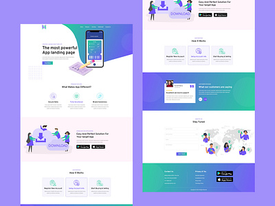 Apps landing page android app app landing app website landing page mobile app modren design sass sass landing software landing uidesign uxdesign web design