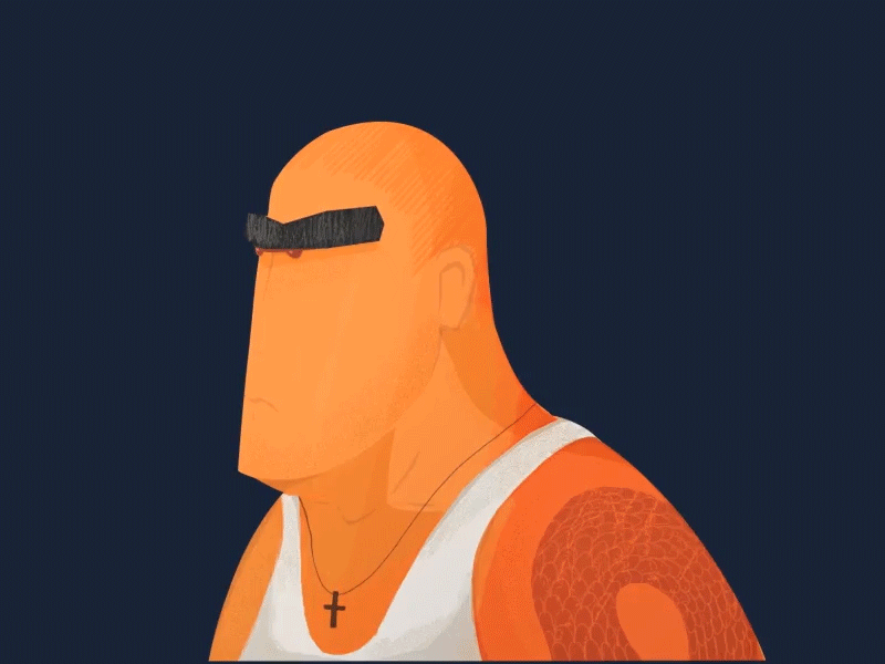 Average Joe 2danimation adobe after effects adobe illustrator after effects ass blue bodybuilder cel animation character animation character design framebyframe illustration motion design muscle orange phone photoshop selfie sexy snake