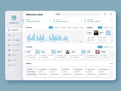 Web App for building security management app app design appdesigner cells colors dashboad dashboard dashboard app dashboard design dashboard ui mobile app ui ux