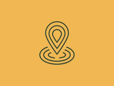 GV Icon brand branding gps green icon line logo map minimalist pin pindrop simple yellow