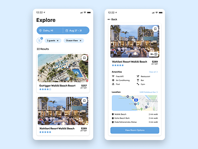 Daily UI 067—Hotel Booking app app design daily daily 067 daily ui daily ui 067 dailyui dailyuichallenge design figma hawaii hotel hotel booking interface travel ui ui design