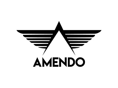 🎶 Amendo Logo Design, A + Wings Emblem⁠ a a logo a logo design bold branding cool symbol dj logo emblem logo design modern wing wings wings logo