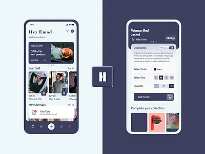 Homrz App & Web UX - UI Design branding cart clean ecommerce interaction interface mobile product page prototype ui ui ux ui design ux web design xd