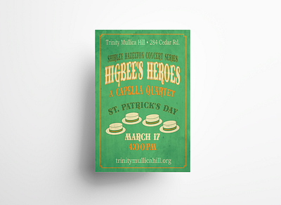 Higbee's Heroes Old-Fashioned Concert Poster Design adobe illustrator adobe photoshop concert poster design graphic design illustration mockup poster poster art poster design print design retro design typography vector