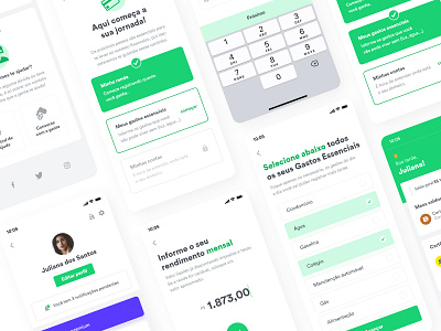 Organizze - Onboarding Process checklist dashboard design finance finance app getting started list onboarding process screens steps ui ux uxui