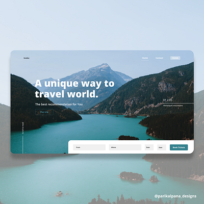 Travel website - landing page css design hotels nature theam tickets travel travel agency travelling webdesign webpages world