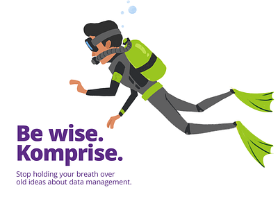 "Be Wise" Illustration - Scuba branding character design graphic design illustration
