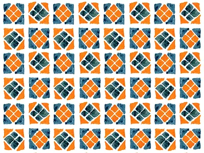 Perfect Imperfections blocks blue dark yellow grid hand painted orange perfect imperfections squares triangles watercolor