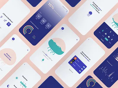 Medusa app design jellyfish medusa product design tracker ui ux wellness