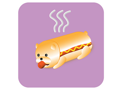 Hot dog graphic illustration vector