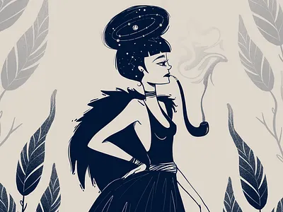 Smoke dark design drawing gothic illustration poem procreate procreate app procreate art