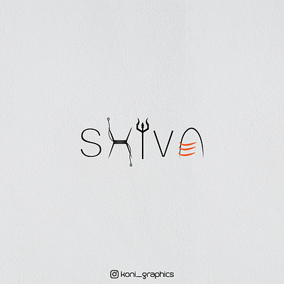 SHIVA word typography design graphics koni logo mahadev shiva tattoo tattoo design typogaphy