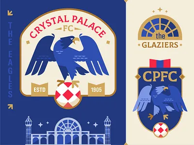 Crystal Palace FC crystalpalace crystalpalacefc design eagle emblem england flat football geometry illustration logo palace premier league vector