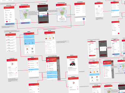 Workflow w/ Screen Transitions _ Mobile App 1st shot 2d 3d animation admin panel app app design app flow application branding crm dashboard debutshot design flowchart minimal top design tracking app ui ux wireframe