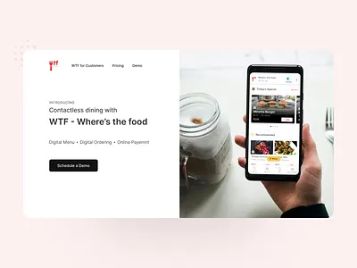 WTF Landing Page branding design flat icon logo minimal typography ui ui ux design website