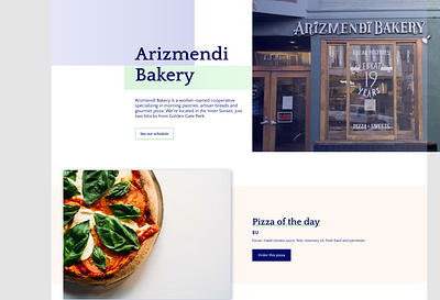 Arizmendi Bakery Website Part II bakery bread figma flat design pizza redesign san francisco sharpen.design shop visual design web design website website concept