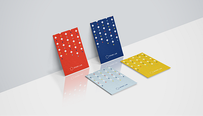 sparklab branding- business card blue brand identity branding bright business card color colorful design design navy red spark star stationary visual identity design yellow yellow logo 名片 品牌设计