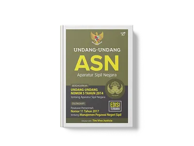 Book Cover Undang-Undang ASN book book cover cover design law typography