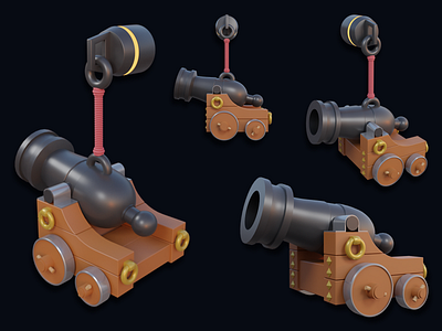 Cannon Buddie! 3d 3d art art asset blender cannon cartoon concept creative cute design game graphic design illustration logo modelling photoshop pirate valorant