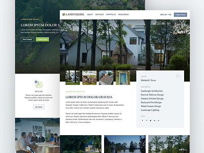 Landscape Architect Web Design architect architecture clean construction landscape landscape design minimal portfolio typography