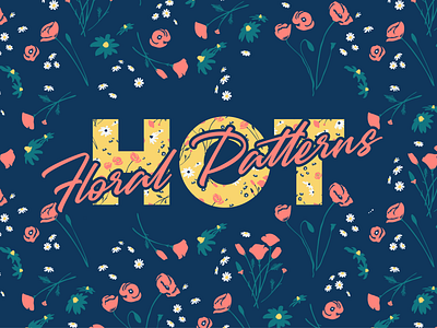 Hot Florals design floral flower flowers illustration pattern patterns vector