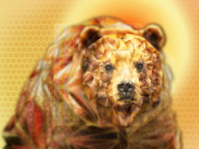 Summer bear lowpoly photoshop summer tessellations