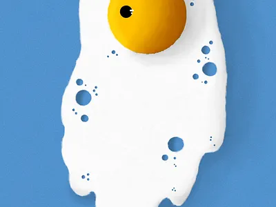 Screamble Egg breakfast character design cursed design digital art egg funny illustration monster scream