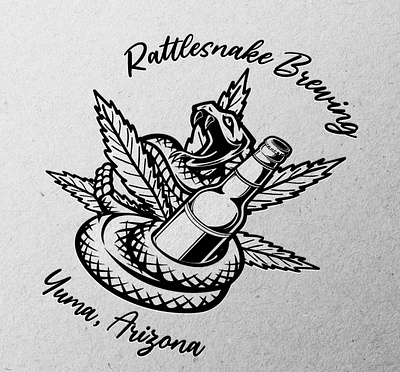 Logo design for a brewing company brewing design graphic design illustration logo logodesign rattlesnake brewing